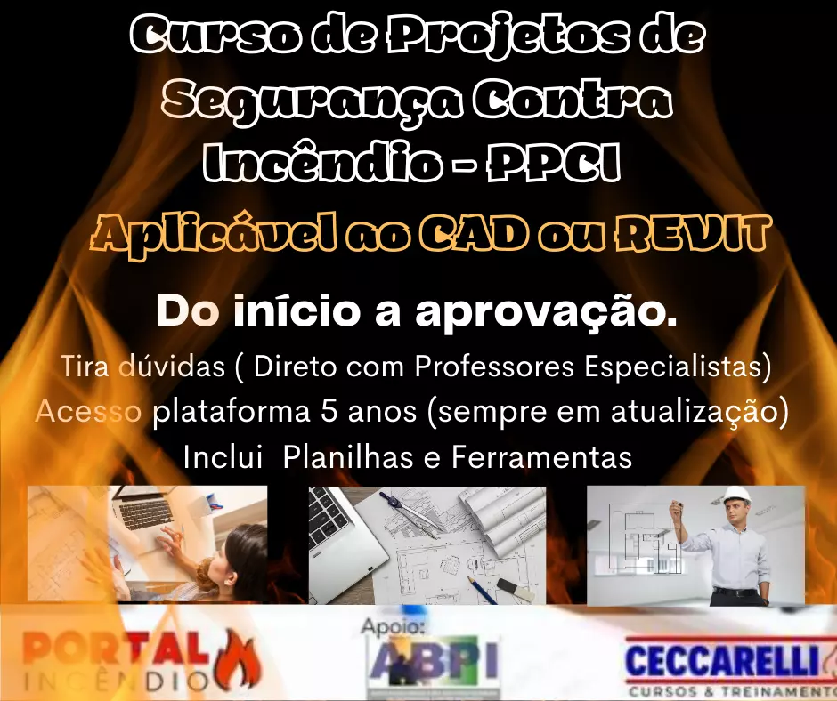 CURSO PPCI - PASSO A PASSO: DO INÍCIO À APROVAÇÃO - APLICADO  EM   AUTOCAD ou REVIT